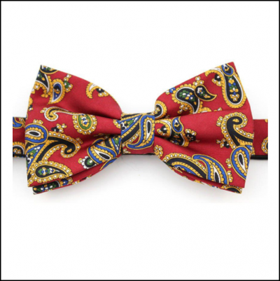 Soprano Luxury Edwardian Paisley Red Bow Tie