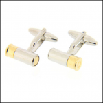 Soprano Gold & Silver Gun Cartridge Country Cufflinks