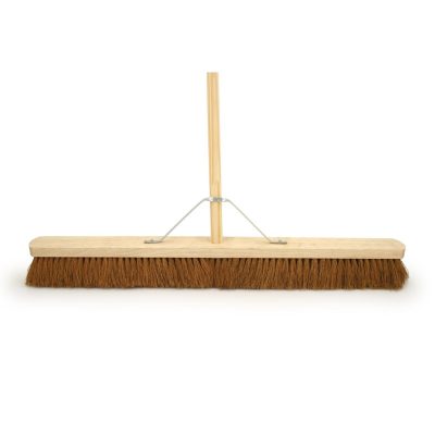 Salmon Products Platform Broom with Handle